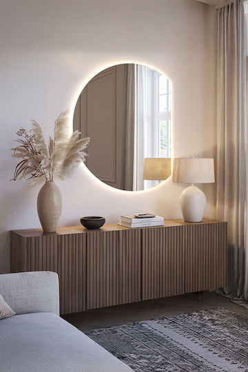SteweHome Καθρέπτης Μπάνιου Led 35x40cm Κίτρινο