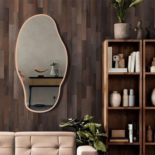 SteweHome Ασύμμετρος Καθρέπτης Μπάνιου 120x65cm Μπρονζέ