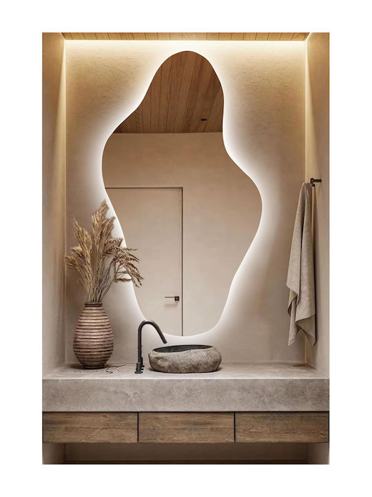 SteweHome Oglindă De Baie Lumini LED 30x60cm Albă
