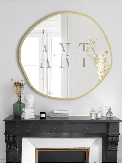 SteweHome STE-009708-V14856-130316 Badezimmerspiegel aus MDF 80x80cm Gold