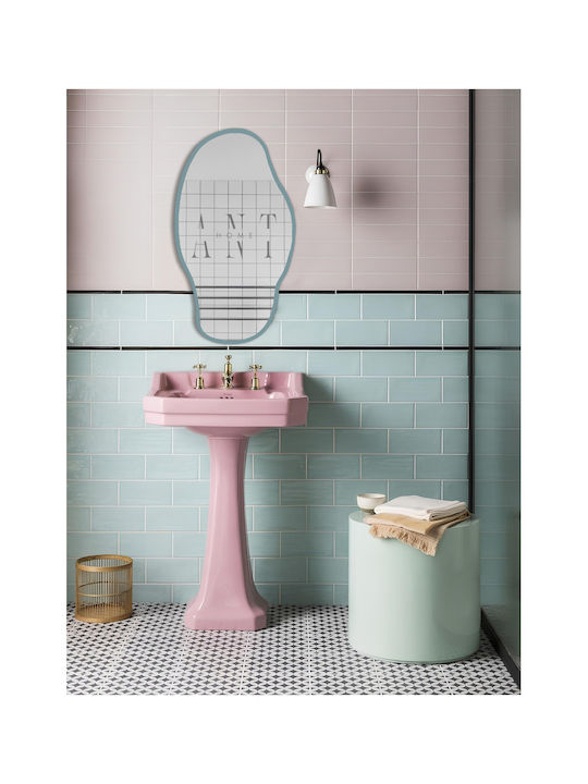 SteweHome Bathroom Mirror Made of MDF 75x40cm Blue