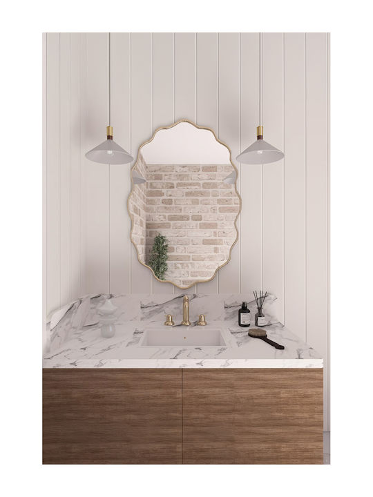 SteweHome Καθρέπτης Μπάνιου 50x90cm Μπρονζέ