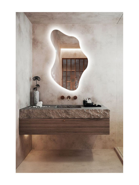 SteweHome Огледало за баня LED 55x90cm Бял
