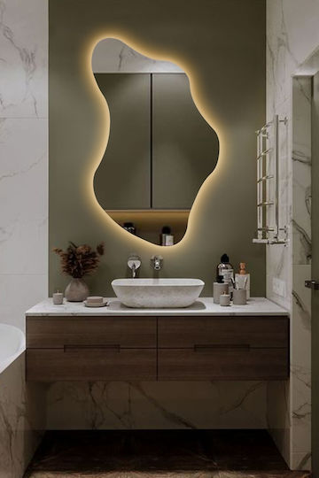 SteweHome STE-009982-V9775-129793 Καθρέπτης Led 55x90cm Λευκός SteweHome STE-009982-V9775-129793 Καθρέπτης Led 55x90cm Λευκός