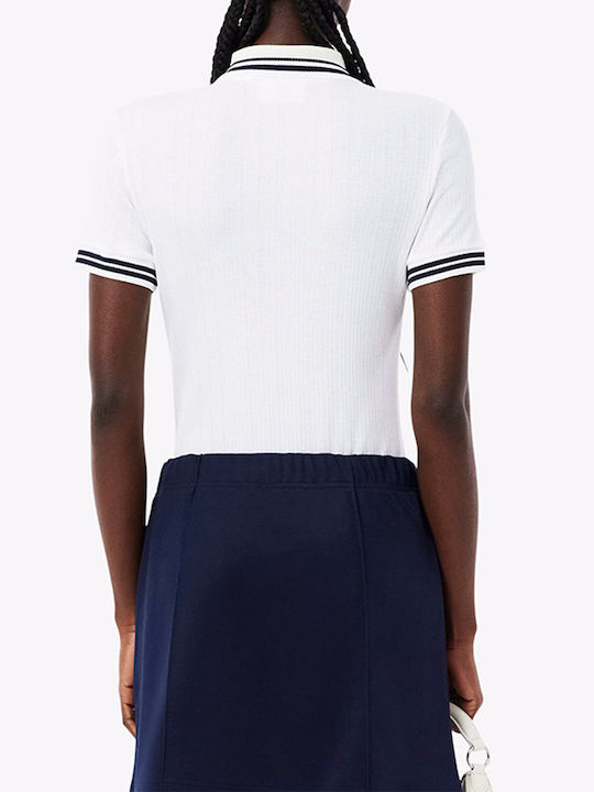 Women's Polo Short Sleeve Blouse White