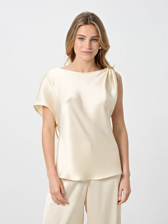 Damen Bluse Beige