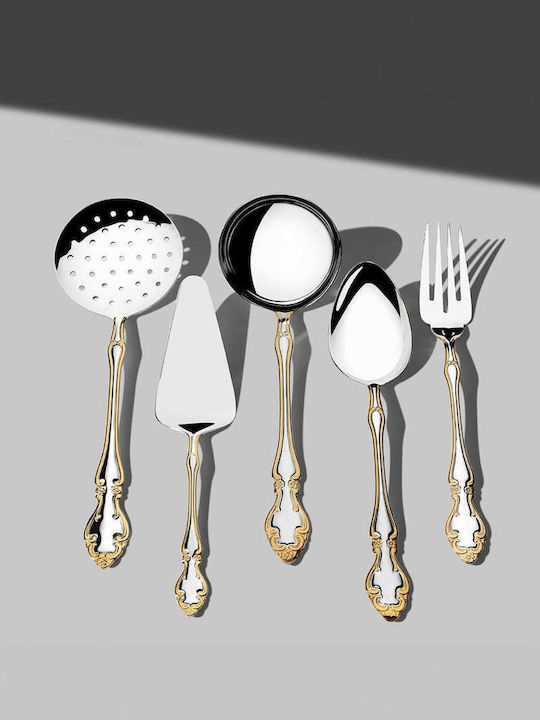 SteweHome Cutlery Set Stainless Steel Gold 89 Pieces