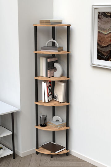 Bibliotecă Colț Bej 35x35x180 cm