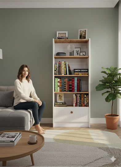 Bibliotecă Bej 60x22x151 cm