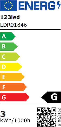 123led Λάμπα LED 3W για Ντουί E27 και Σχήμα R63 Θερμό Λευκό 210lm