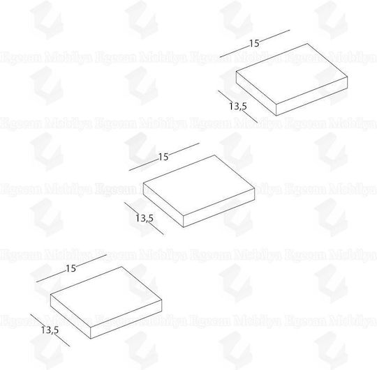 White Shelf 15x13.5x18cm