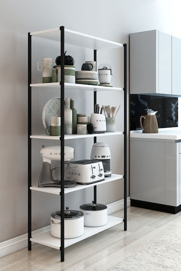 White Bookcase 50x24x150cm
