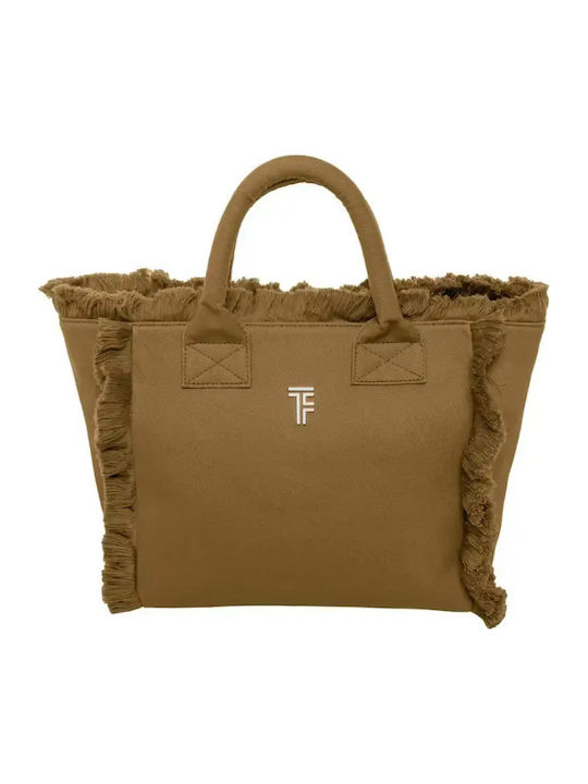 Feel & Touch Fabric Brown Backpack Beach Bag Feel & Touch Fabric Brown Backpack Beach Bag
