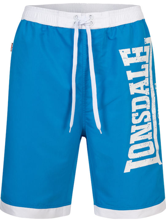 Clennell Men's Bermuda Swimwear Light Blue with Patterns