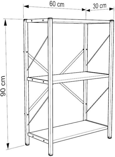 Ράφι Τοίχου 60x30x80εκ.