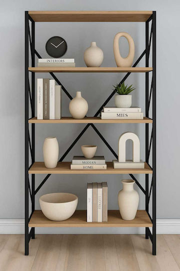 Bücherregal Beige 54x25x150cm
