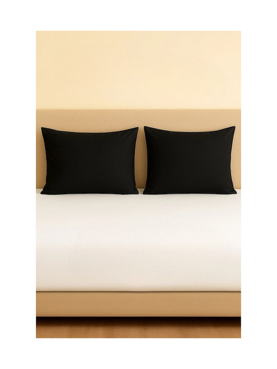 SteweHome Set Black Pillowcases 50x70cm