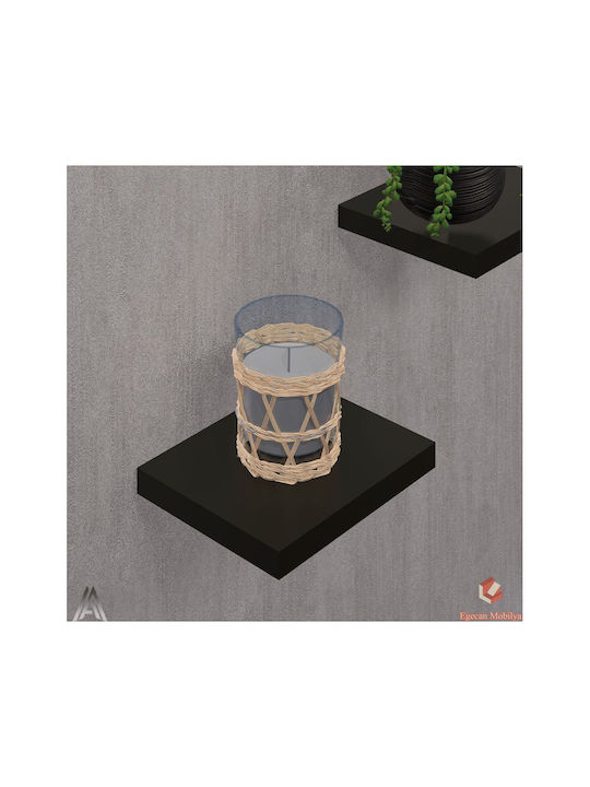 Wall Shelf Black 15x13.5x18cm