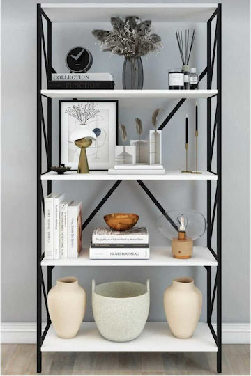 Bibliothek Weiß 54x25x150cm STE-016326-V22948