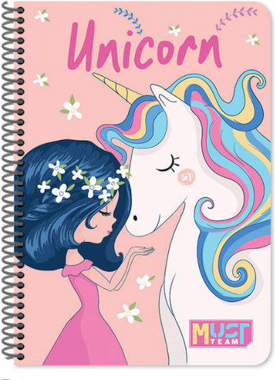 Must Team Spiral School Notebook Ruled B5 90 Paper Sheets 3 Subjects Various Designs
