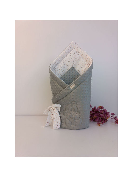 SteweHome Nursery Swaddling Gray Blanket with Animal 85x85cm