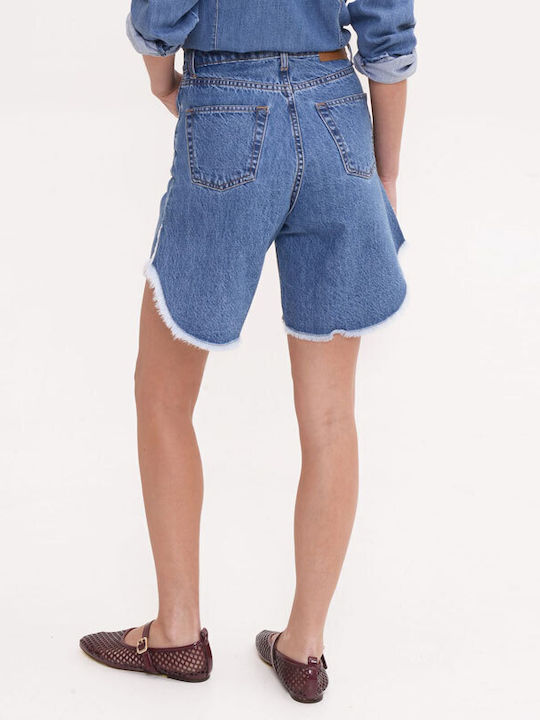 Women's Jean Bermuda Mid Blue