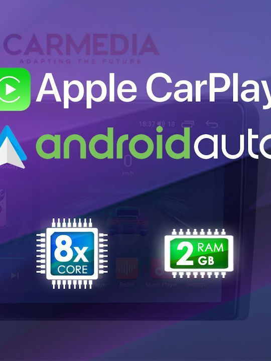 Carmedia Car Audio System for Chevrolet Cruze 2008-2012 Bluetooth USB WiFi GPS Apple CarPlay Android Auto with 9" Touch Screen
