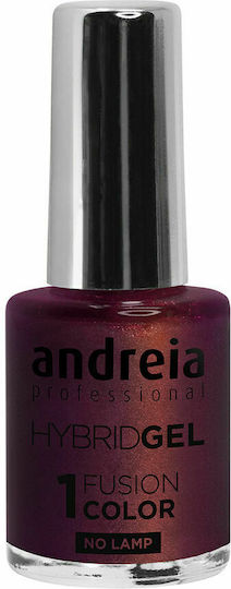 Andreia Professional Hybrid Gel Glazed / Pearl Βερνίκι Νυχιών Μακράς Διαρκείας Μπορντό H83 10.5ml