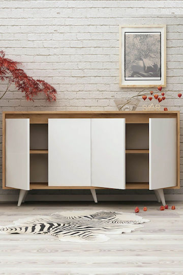 Μπουφές Ξύλινος Χρυσό 140x40x85.6cm