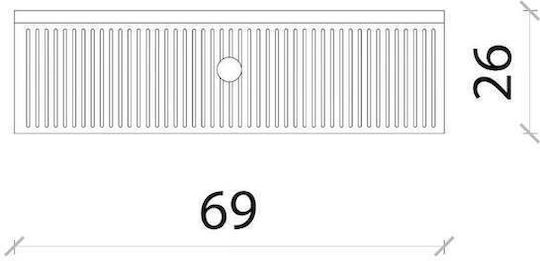 Конзола Дървена с Огледало Д69xШ26xВ20см