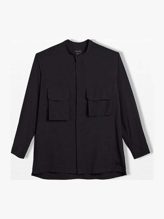 Дълъг Ръкав Overshirt Черен