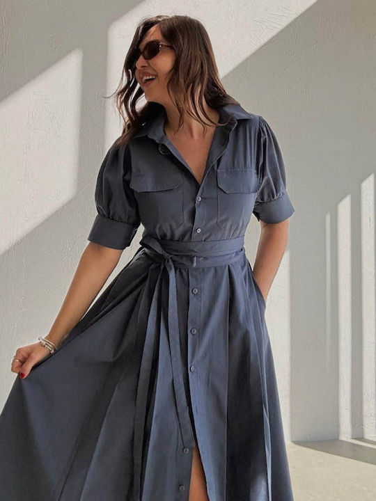 Midi Dress Navy Blue