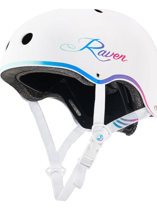 Raven Cască Pentru Copii Pentru Bicicletă & Trotinetă BMX Albă