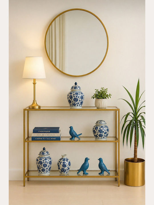 Metallic Gold Console L100xW20xH90cm