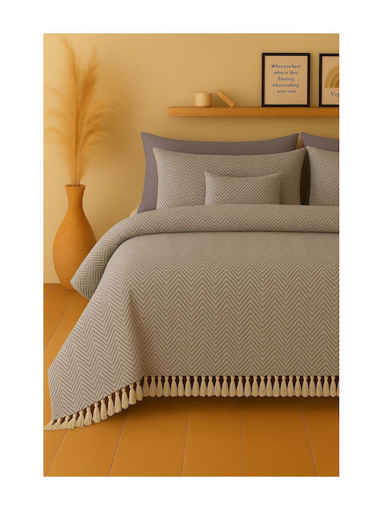 SteweHome Фотьойл Throw Плетиво Сив