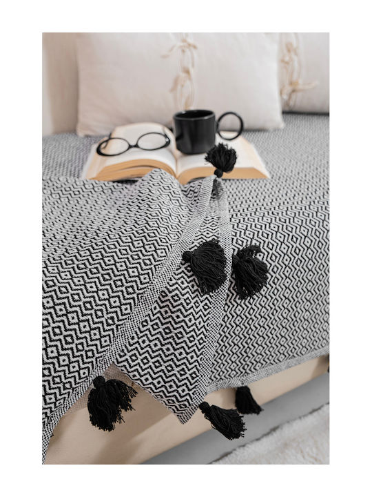 SteweHome Armchair Throw 115x201cm Black