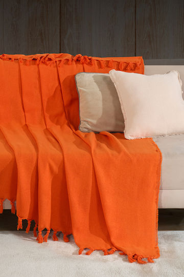 SteweHome Armchair Throw 180x215cm Orange