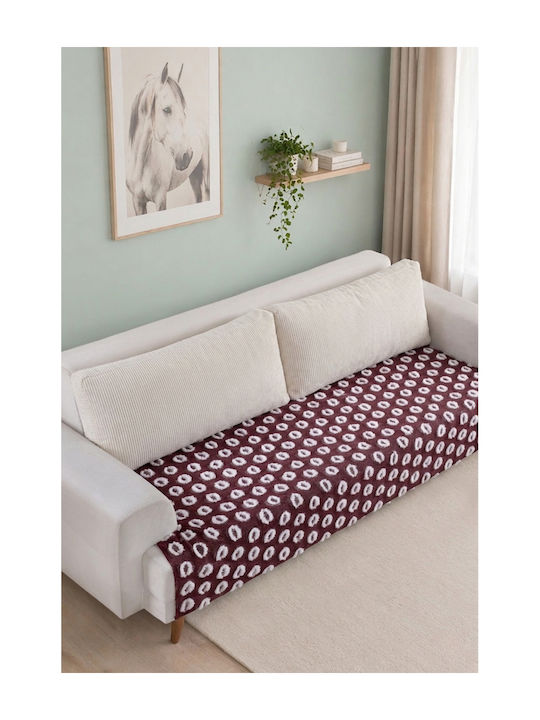 SteweHome Armchair Jacquard Throw 100x200cm Burgundy