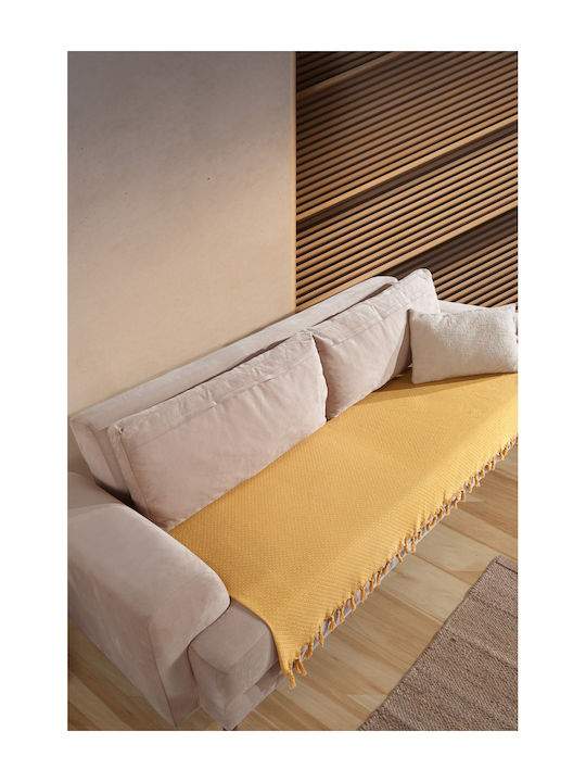 SteweHome Armchair Throw 115x201cm Yellow