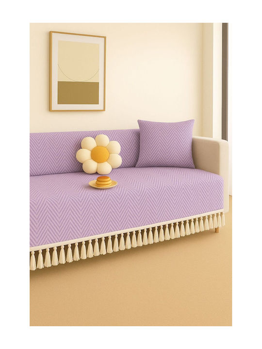 SteweHome Ριχτάρι Πολυθρόνας 180x215εκ. Λιλά
