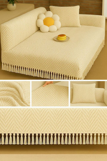 SteweHome Armchair Throw P180xW215cm White