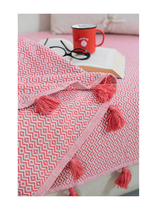SteweHome Armchair Throw 115x201cm Coral