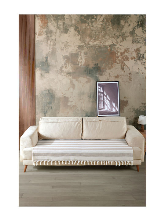 SteweHome Armchair Throw 115x201cm Beige
