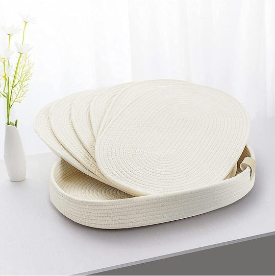 SteweHome Wicker Beige Placemats 40x30cm 7 Pieces