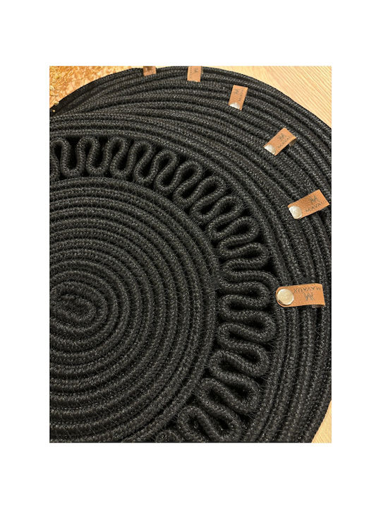 SteweHome Tischsets Korbweide Schwarze 33x33cm 6 Stück
