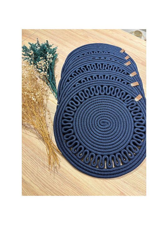 SteweHome Tischsets Korbweide Blau 33x33cm 6 Stück
