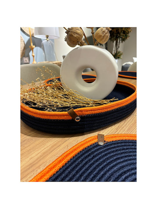 SteweHome Wicker Orange Placemats 40x30cm 7 Pieces