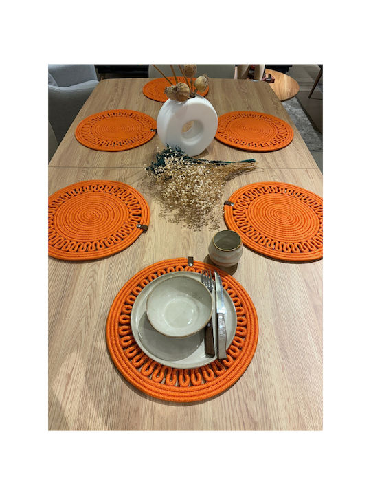 SteweHome Tischsets Korbweide Orange 33x33cm 6 Stück