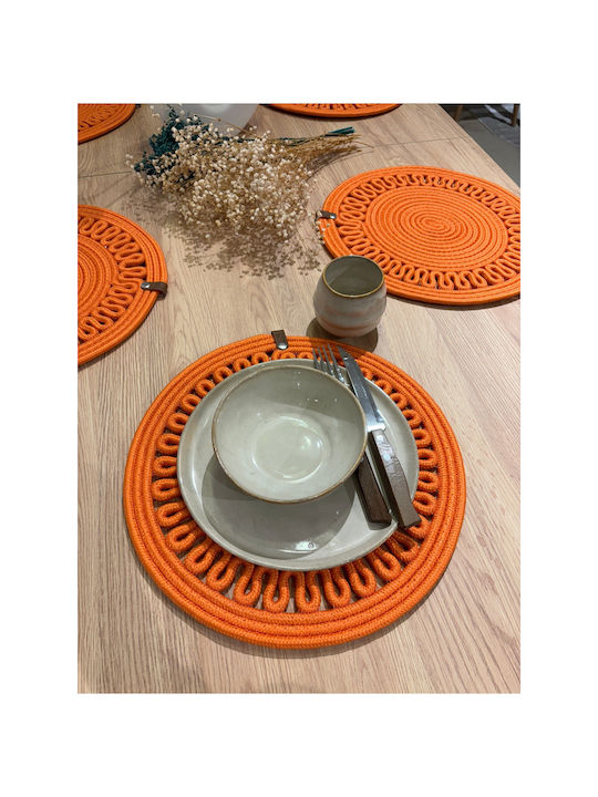 SteweHome Tischsets Korbweide Orange 33x33cm 6 Stück