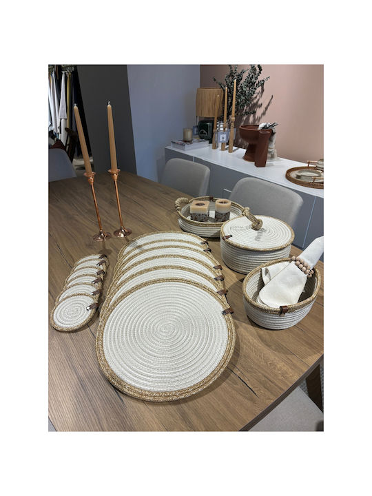 SteweHome Σουπλά Στρογγυλό Ψάθινο Μπεζ 33cm 15τμχ SteweHome Σουπλά Στρογγυλό Ψάθινο Μπεζ 33cm 15τμχ